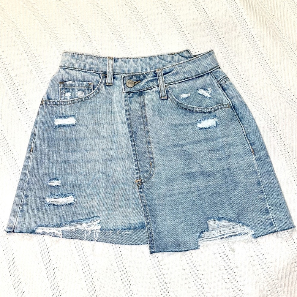 Vervet High Rise Jean Skirt